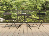 Folding Bistro Chair Set of 2 Black 319986