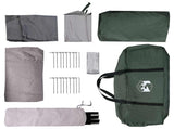 Tunnel Tent Army Green 366 x 244 x 198 cm Polyester and Steel 42028668