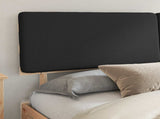 Bed Frame with Upholstered Headboard Black 200 x 200 cm 3398076