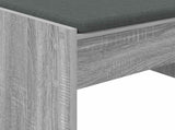 Hall Bench with Cushion Grey Sonoma 63 x 38 x 40 cm 891549