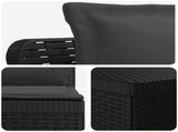 7-Seater Garden Sofa with Cushions Rattan Look PP Anthracite 3444159