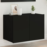 TV Wall Cabinet with LED Lights Black 60x35x41 cm 837304