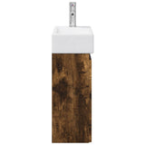 Bathroom Vanity Unit with Tap Smoked Oak 45.5 x 25.5 x 84 cm 889496