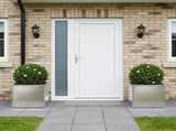 Garden Planter with LED 2 pcs Silver 30 x 40 x 30 cm 8008079