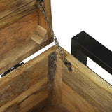 Storage Box with Storage Brown 80 x 35 x 45 cm Solid Mango wood 4015975