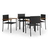 Garden Dining Set Black 3099414