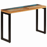 Console Table 120x35x76 cm Solid Reclaimed Wood and Steel 247335