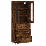 Highboard Smoked Oak 69,5x34x180 cm Engineered Wood 3198382