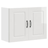 Kitchen Wall Cabinet Kalmar High Gloss White Engineered Wood 853589