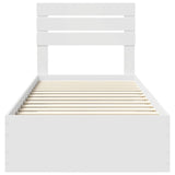 Bed Frame with Drawer with Headboard Manual Engineered Wood 3411683