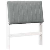 Upholstered Headboard Light Grey 75 cm Solid Pine Wood 879428