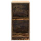Garage Storage Cabinet Smoked Oak 40x51x85 cm Solid Wood Pine 860539