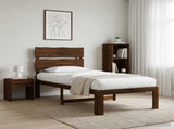 Single Bed Frame with Headboard ROSTOCK Dark Brown 90 x 200 cm 903497