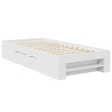 Bed Frame with Headboard White 80 x 200 cm Engineered Wood 3408809