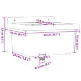Sink Washbasin for Wall Mounting White 40x40x24 cm Resin 4002793