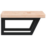 Basin Shelf Wall Mounted Steel and Solid Wood Oak 3302391
