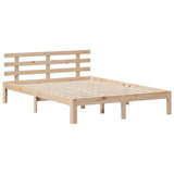 Bookcase Bed without Mattress 150x200 cm King Solid Wood Pine 3322798