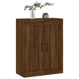 Wall Mounted Cabinet Brown Oak 69.5x34x90 cm Engineered Wood 830411