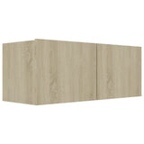 4 Piece TV Cabinet Set Sonoma Oak Engineered Wood 3114600