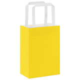 Paper Bags 250 pcs with Handles Yellow 15x8x21 cm 4102005
