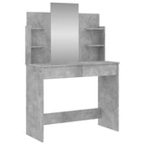 Dressing Table with Mirror Concrete Grey 96x39x142 cm 837577