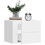 ZNTS Wall-mounted Bedside Cabinet White 45x30x35 cm 848325