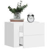 ZNTS Wall-mounted Bedside Cabinet White 45x30x35 cm 848325