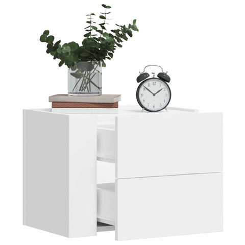 ZNTS Wall-mounted Bedside Cabinet White 45x30x35 cm 848325