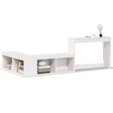 Bedside Cabinet with Desk White 232x122x75 cm Solid Wood Pine 855751