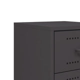 ZNTS Bedside Cabinets 2 pcs Black 36x39x60.5 cm Steel 846459