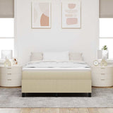 Platform Bed Frame Grey Green 140 x 200 cm Fabric 3337416