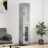 Highboard Concrete Grey 34.5x34x180 cm Engineered Wood 3200365