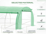 Polytunnel Greenhouse Walk-in Grow House Tent with Roll-up Sidewalls, Zipped Door and 6 Windows, T3398P325242