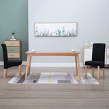Dining Chairs 2 pcs Black Fabric 249279