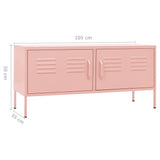 TV Cabinet Pink 105x35x50 cm Steel 336229