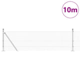 Welded Wire Fence with Concrete Base 10 x 0.6 m Silver Mesh 3352273