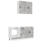 Kitchen Unit PORTO 5 pcs Concrete Grey Engineered Wood 3438278