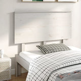 Bed Headboard White 124x6x82.5 cm Solid Wood Pine 819161