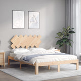 Bed Frame without Mattress Double Solid Wood Pine 3193701