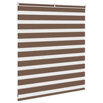 ZNTS Zebra Blind Brown 135x100 cm Fabric Width 130.9 cm Polyester 4014320