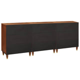 Sideboard Set 3 pcs Brown 180 x 33 x 75 cm Solid Mango Wood 3310170