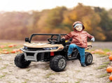 12V 2 Seater Kids Electric Ride-On Car with Electric Bucket, Remote Control - Yellow T3398P422392