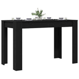 Dining Table Black Oak 120x60x76 cm Engineered Wood 861987