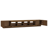 3 Piece TV Cabinet Set with LED Lights Brown Oak Engineered Wood 3120175