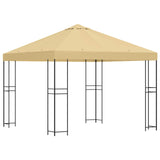 Gazebo 3 x 3 m Cream Polyester and Steel 190 gsm 900326