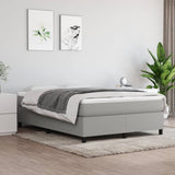 Box Spring Bed Frame Light Grey Double Fabric 3121199