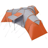 Family Tent Dome 12-Person Grey and Orange Waterproof 94348