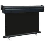 ZNTS Balcony Side Awning 85x250 cm Black 48406