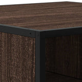 ZNTS Coffee Table Brown Oak 60.5x60.5x30 cm Engineered Wood and Metal 848768