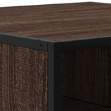 Coffee Table Brown Oak 100x100x30 cm Engineered Wood and Metal 848778